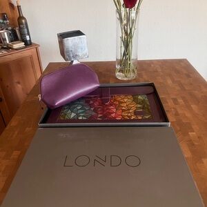 LONDO Colorful Geometric Laptop (15-16 inch)Case with Purple Pouch.